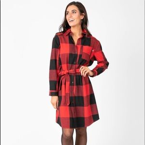 Xxl Agnes & Dora Red/black flannel dress